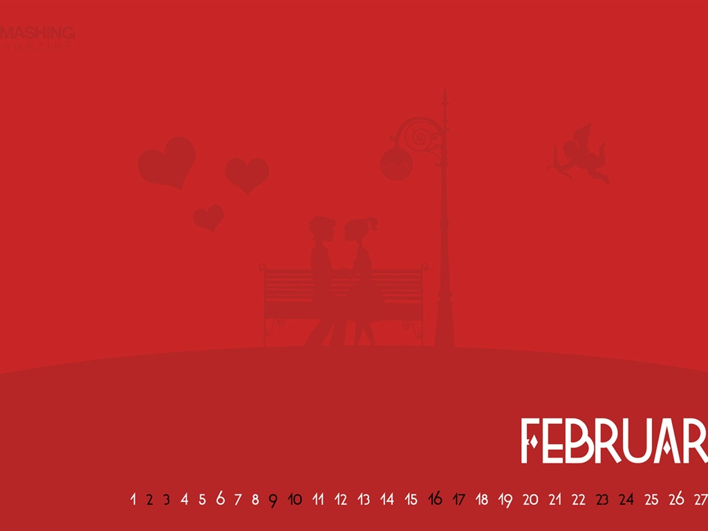 2013年2月 月曆壁紙(二) #13 - 1024x768