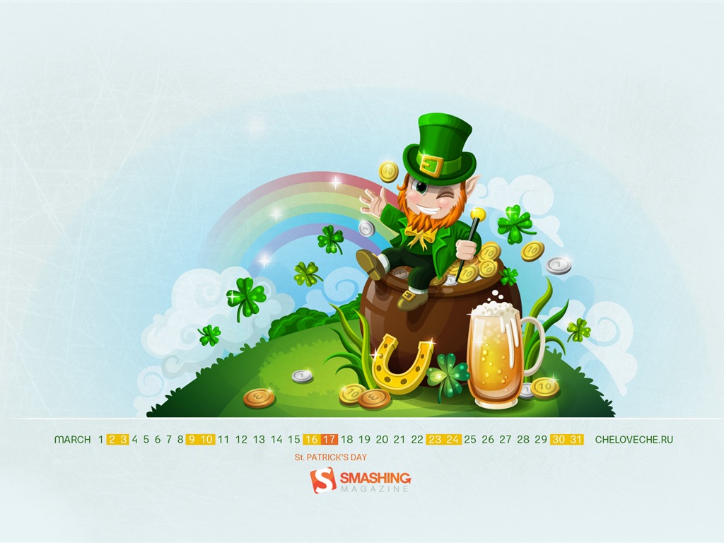 March 2013 calendar wallpaper (2) #15 - 1024x768