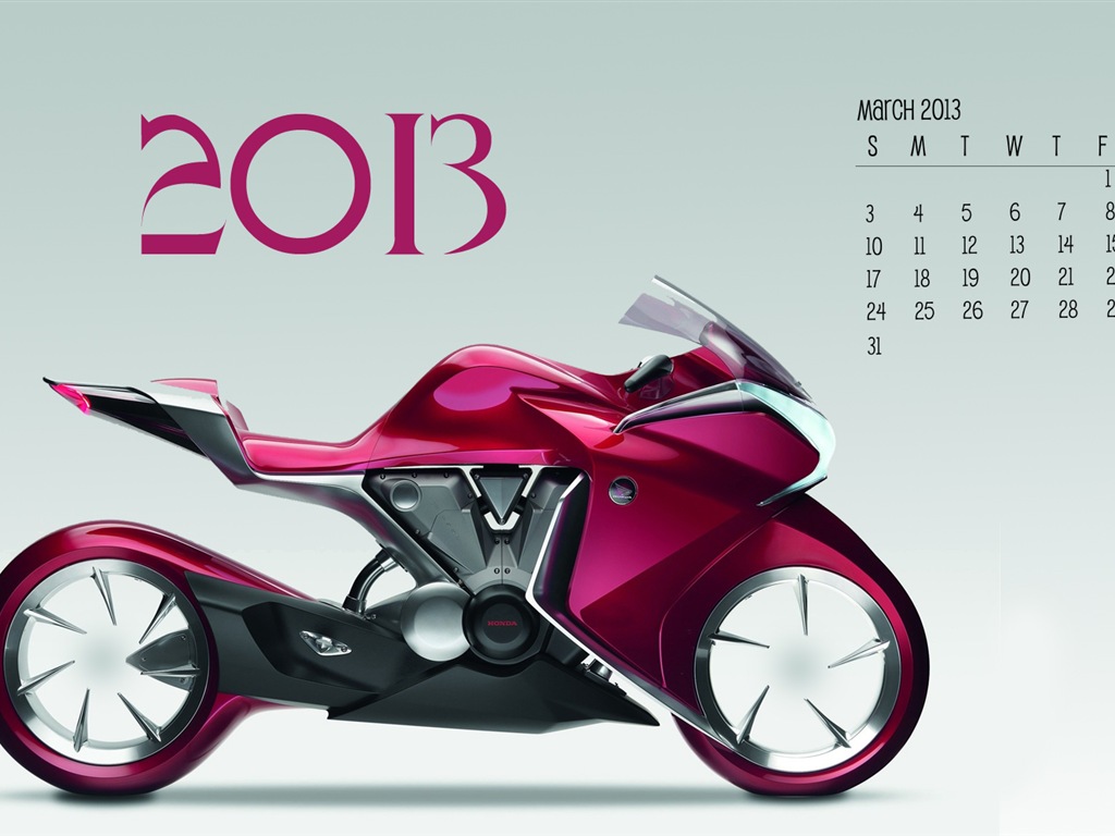 2013年3月 月曆壁紙(二) #19 - 1024x768