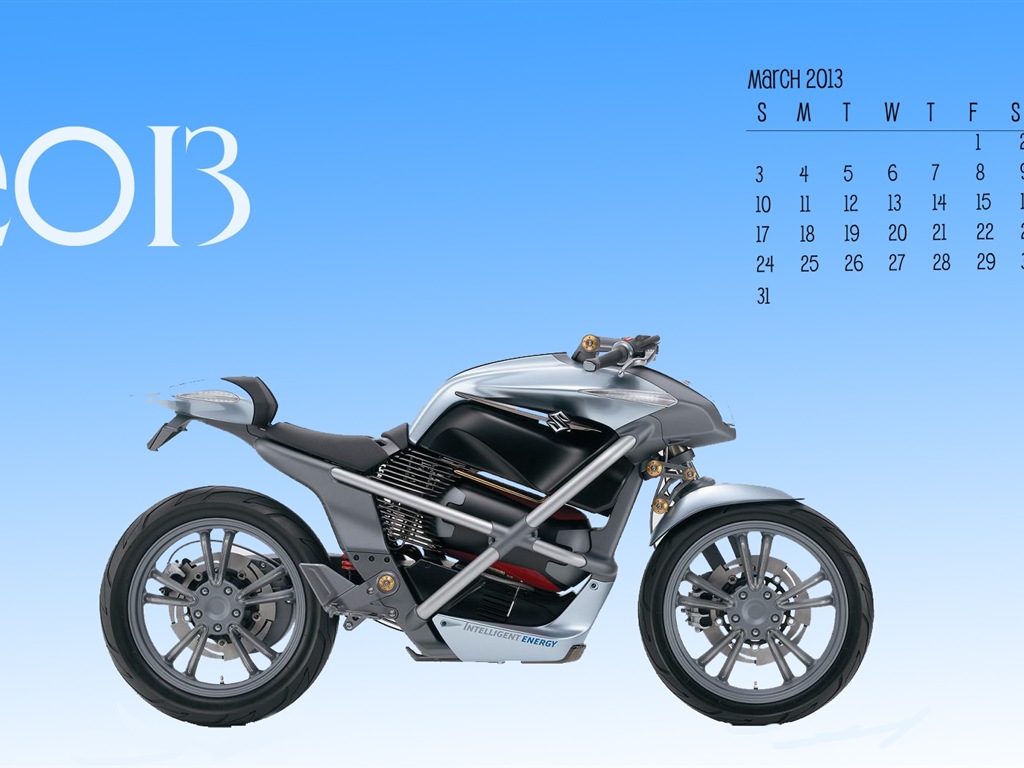 2013年3月 月曆壁紙(一) #4 - 1024x768