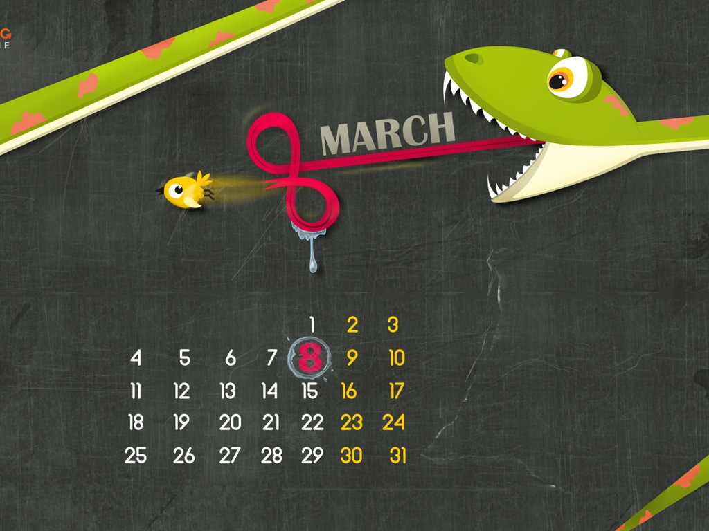 March 2013 calendar wallpaper (1) #11 - 1024x768