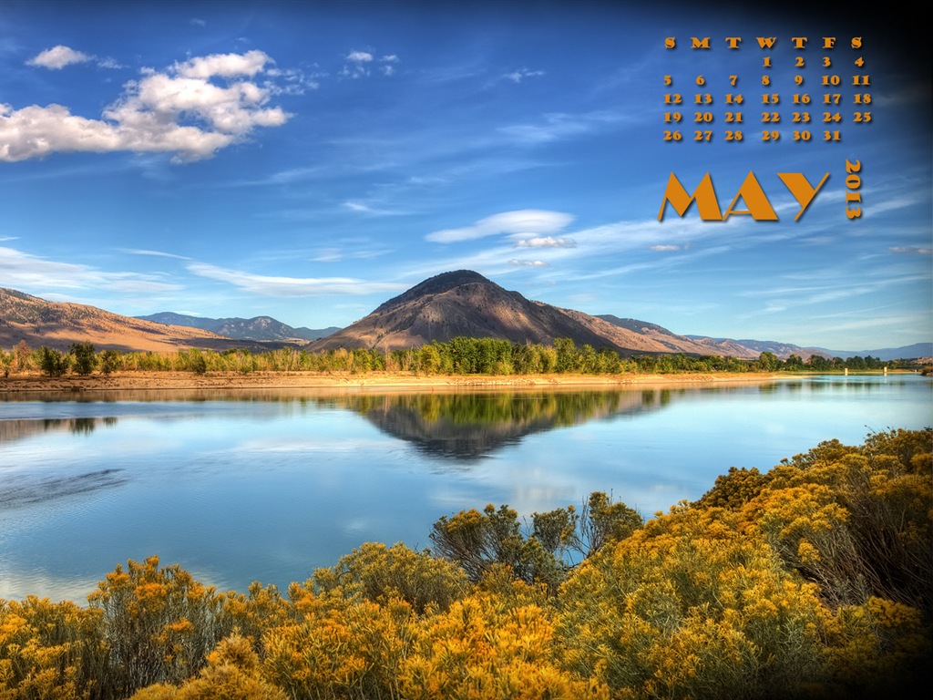 May 2013 calendar wallpaper (1) #2 - 1024x768