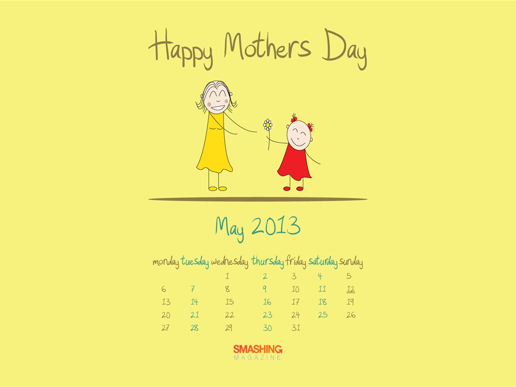 May 2013 calendar wallpaper (2) #5 - 1024x768