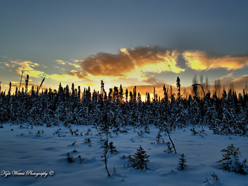 Windows 8 es el tema de fondo de pantalla: Alaska Paisaje #3 - 1024x768