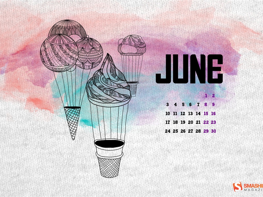 June 2013 calendar wallpaper (2) #1 - 1024x768