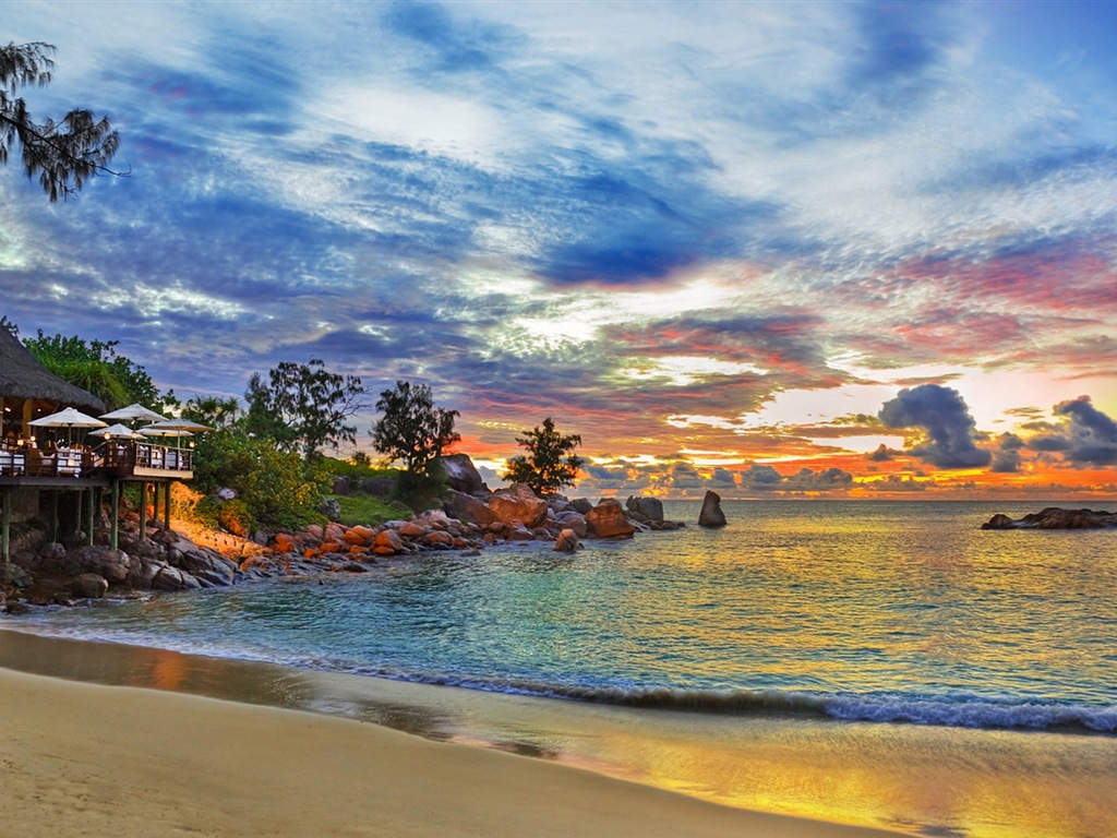Seychely Ostrov terén HD tapety na plochu #14 - 1024x768