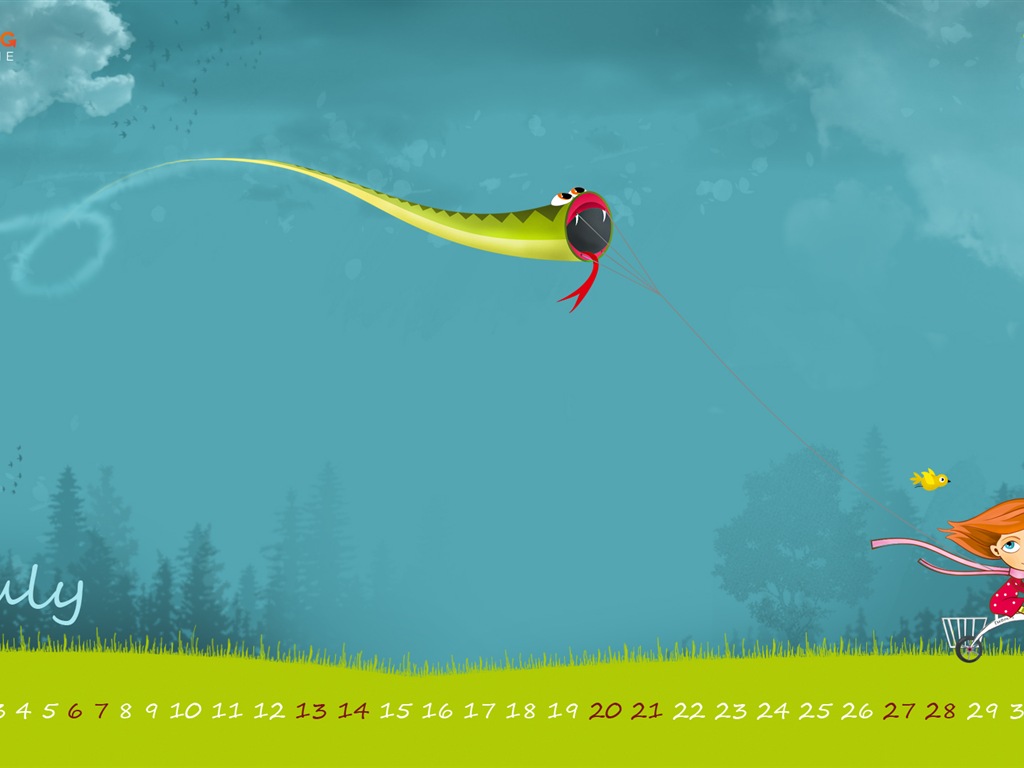 2013年7月 月曆壁紙(一) #19 - 1024x768