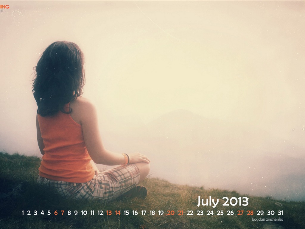 Juli 2013 Kalender Wallpaper (2) #3 - 1024x768