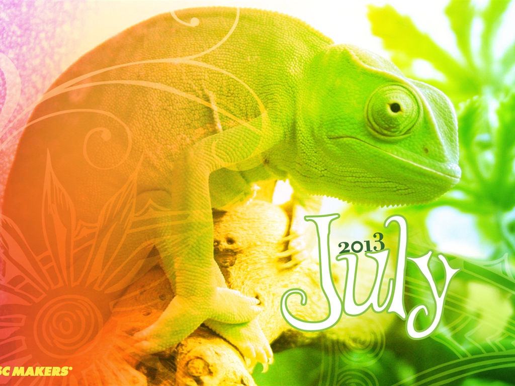 Juli 2013 Kalender Wallpaper (2) #7 - 1024x768