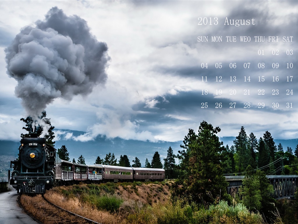 August 2013 calendar wallpaper (1) #6 - 1024x768