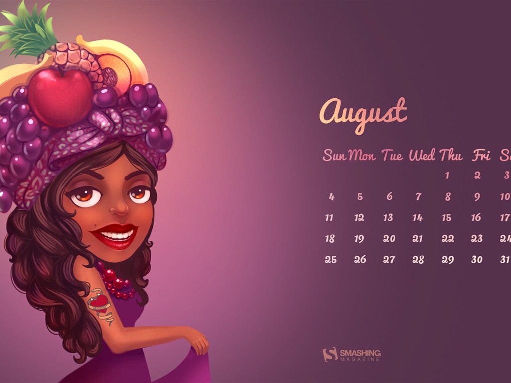 2013年8月 月曆壁紙(一) #20 - 1024x768