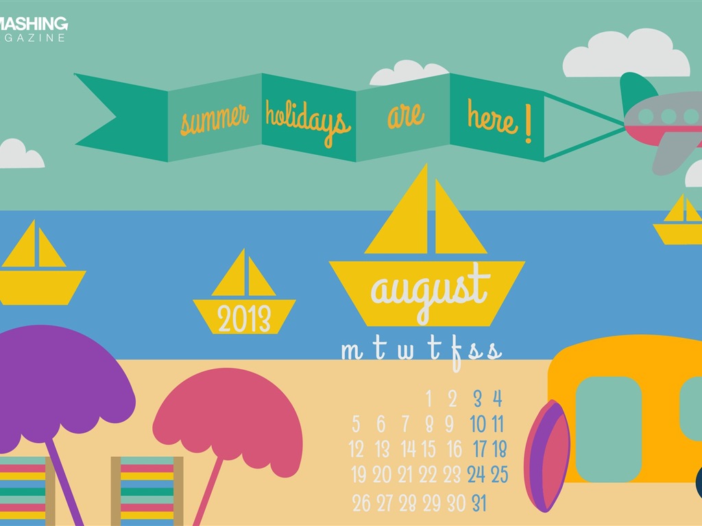 August 2013 calendar wallpaper (2) #12 - 1024x768