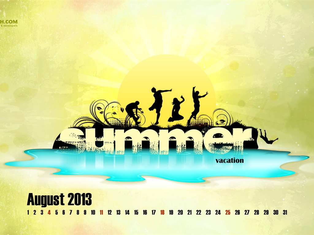 2013年8月 月曆壁紙(二) #20 - 1024x768