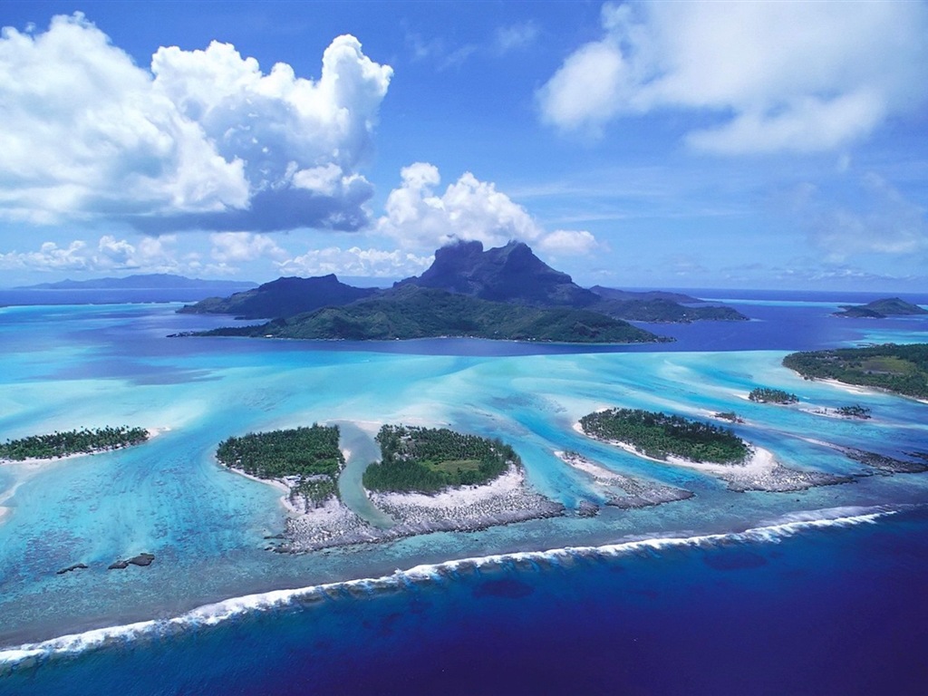 青い海の海岸風景のHD壁紙 #20 - 1024x768