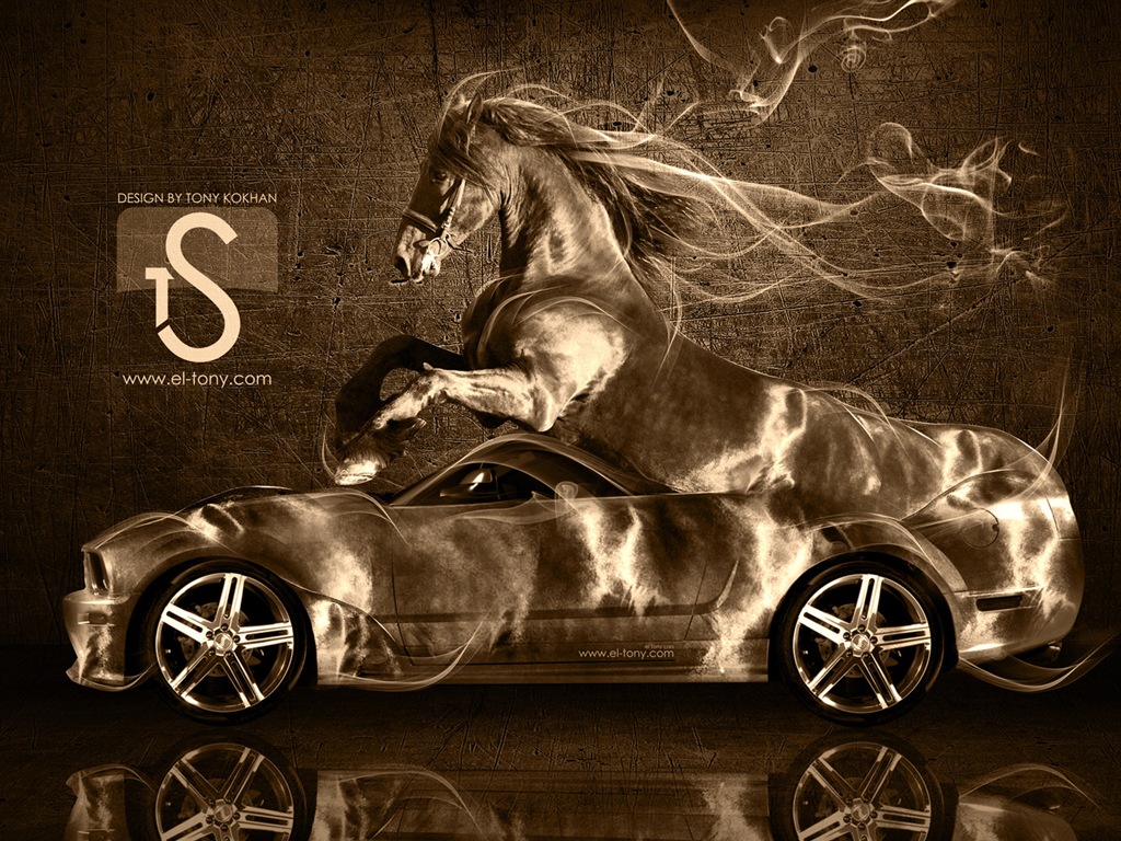 梦幻创意汽车设计壁纸，动物汽车8 - 1024x768