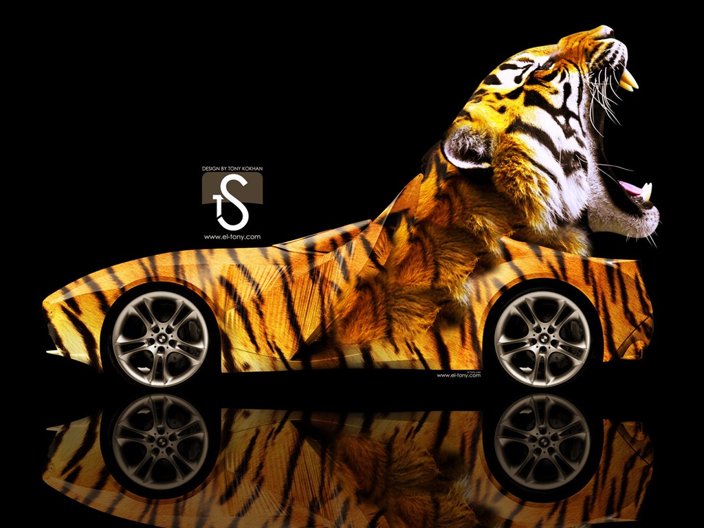 夢幻創意汽車設計壁紙，動物汽車 #20 - 1024x768