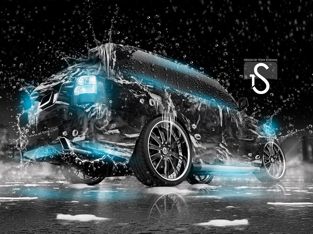 水花飛濺，汽車創意設計精美壁紙 #7 - 1024x768