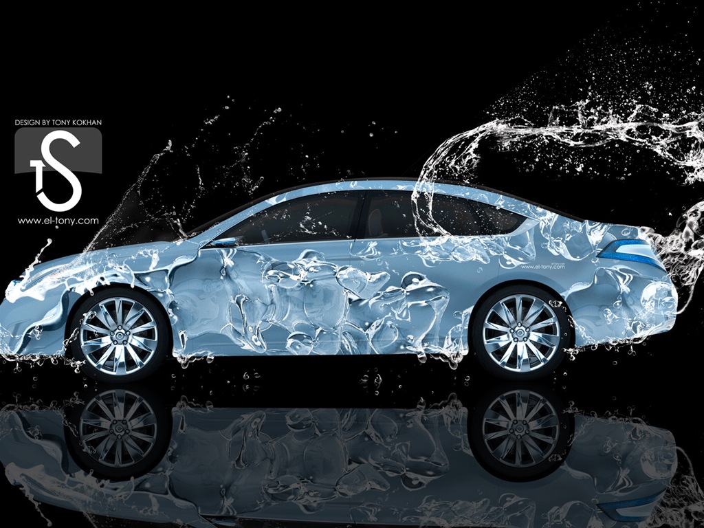 水花飛濺，汽車創意設計精美壁紙 #15 - 1024x768