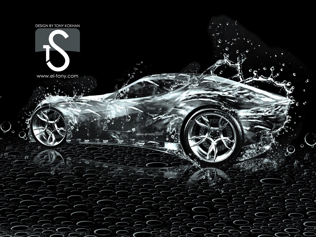水花飛濺，汽車創意設計精美壁紙 #25 - 1024x768