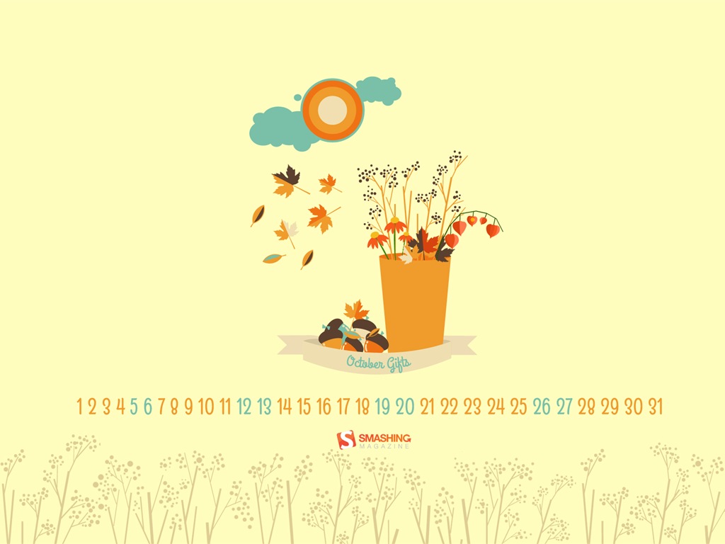 2013年10月 月曆壁紙(二) #16 - 1024x768
