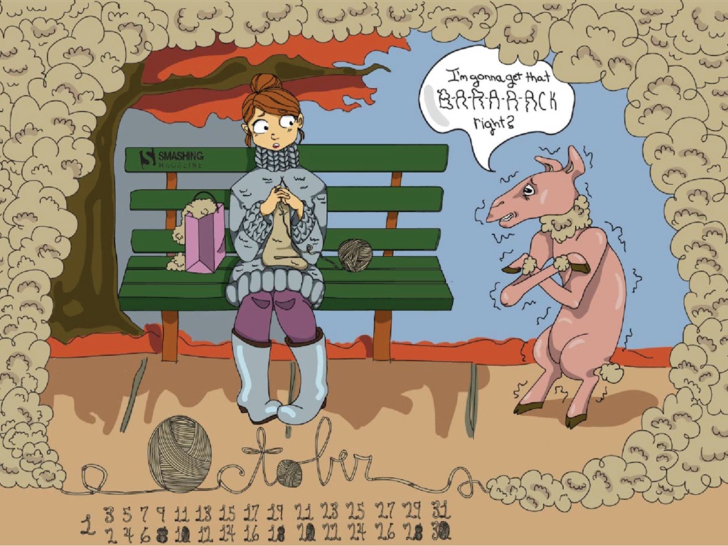 2013年10月 月曆壁紙(二) #18 - 1024x768