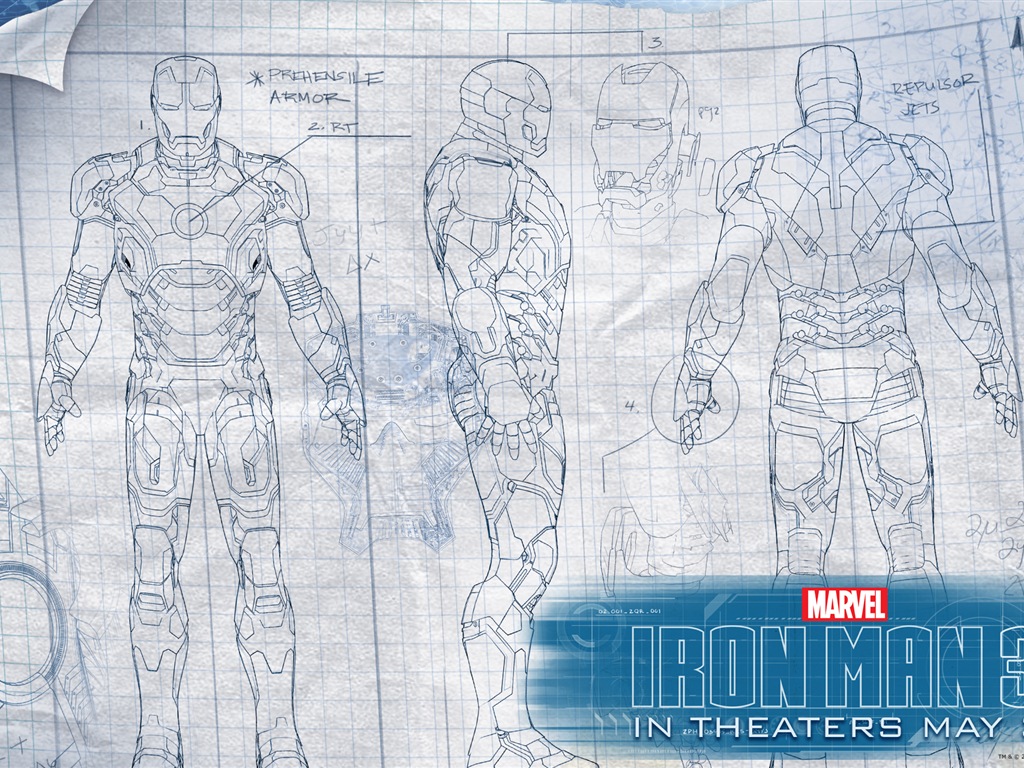 Iron Man 3 2013 鋼鐵俠3 最新高清壁紙 #8 - 1024x768