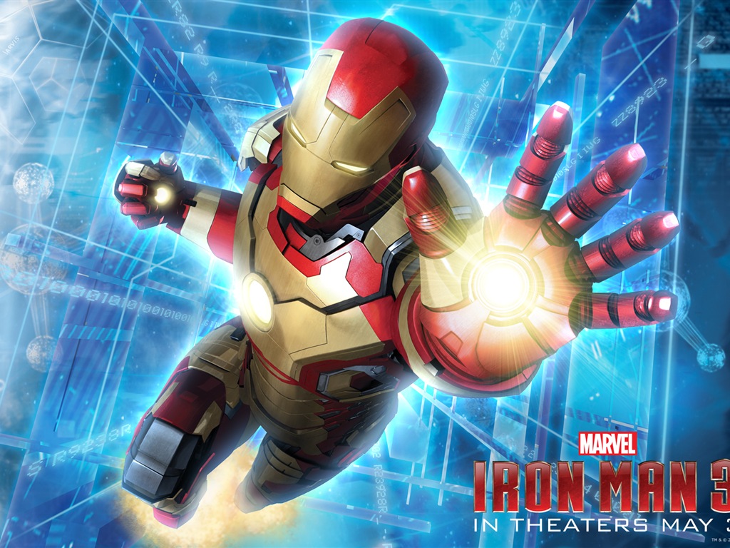 Iron Man 3 2013 鋼鐵俠3 最新高清壁紙 #9 - 1024x768