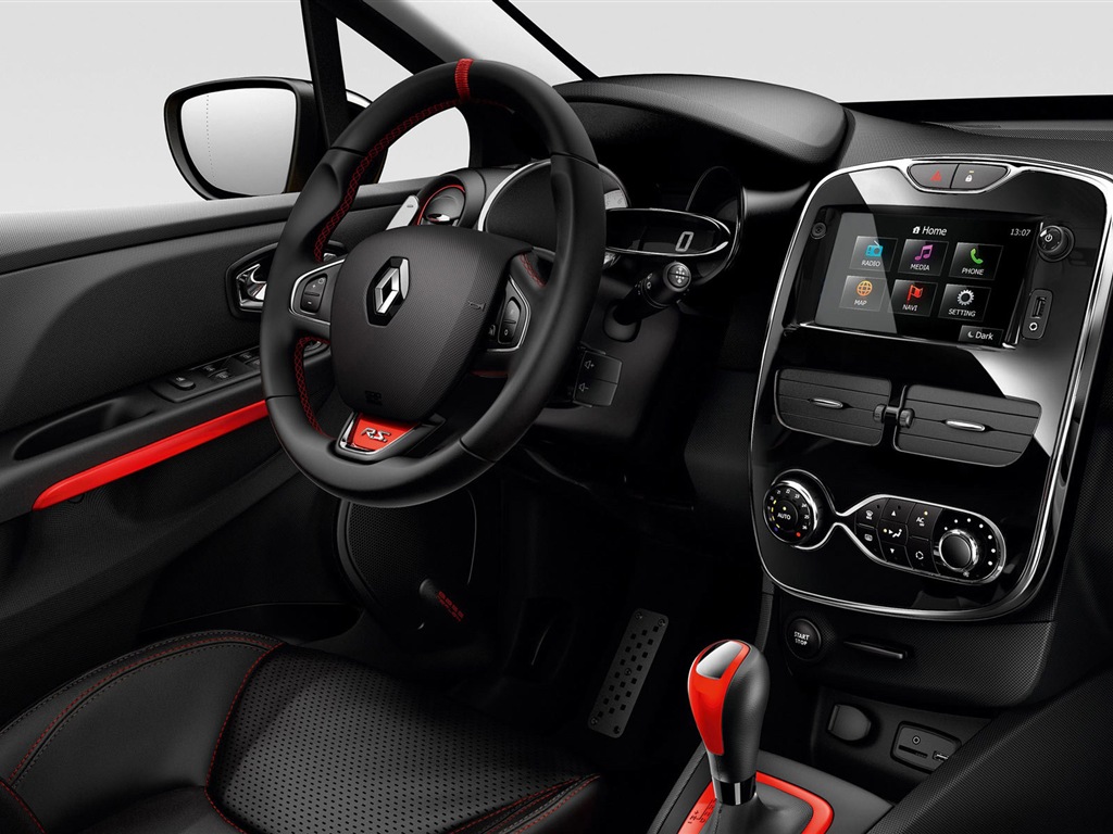 2013 雷諾CLIO RS200黃色車高清壁紙 #6 - 1024x768