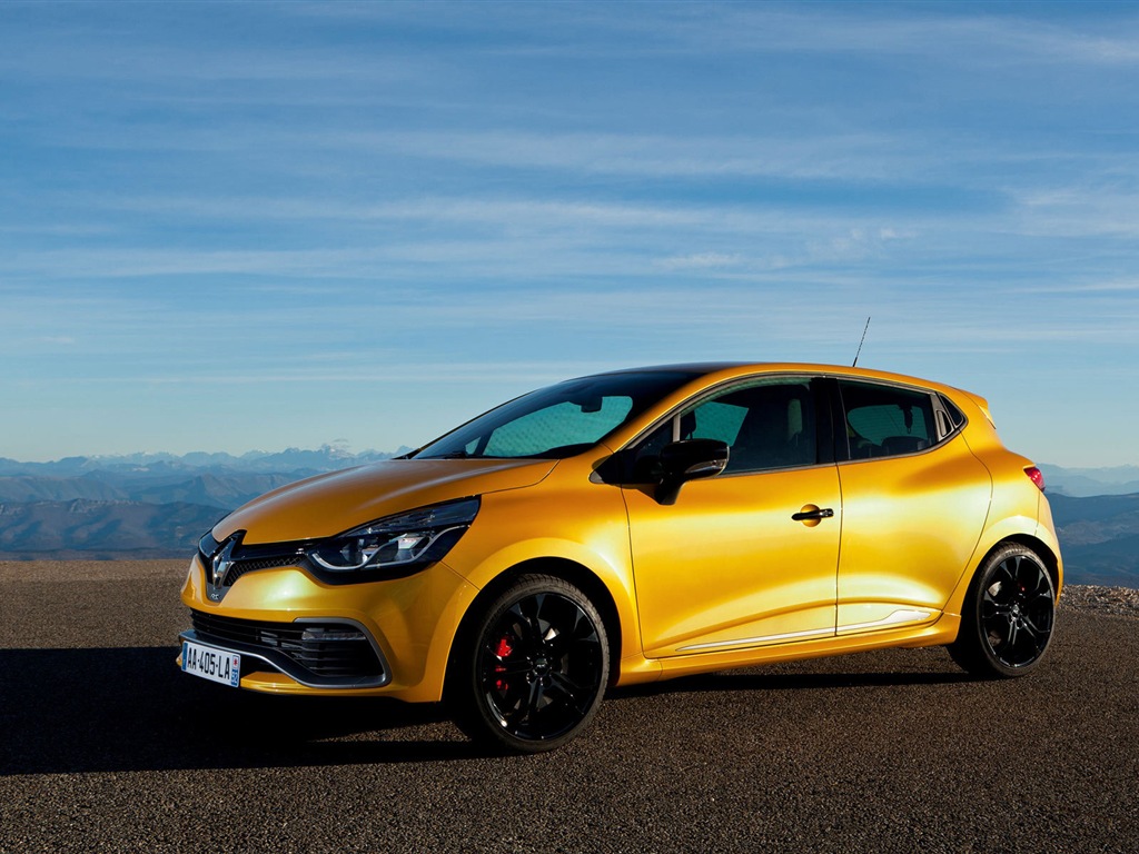 2013 Renault Clio RS 200 de couleur jaune voitures fonds d'écran HD #8 - 1024x768