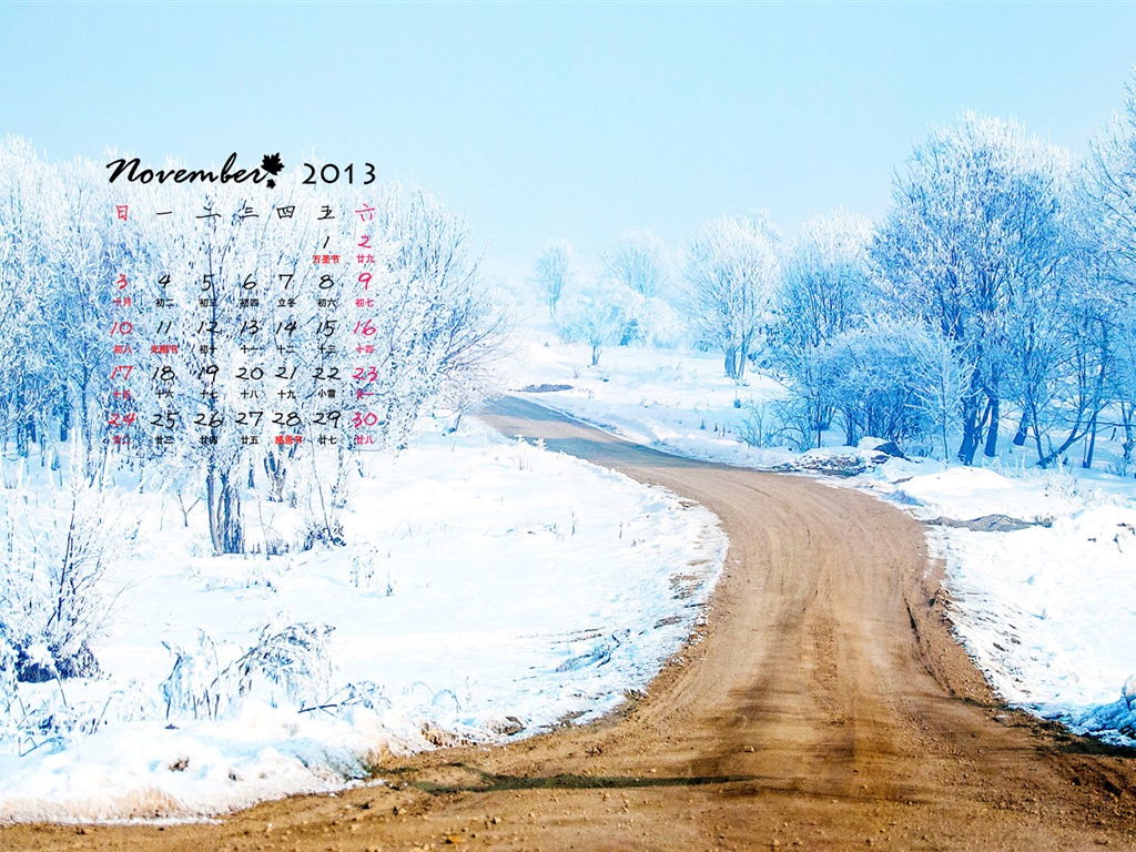 November 2013 Calendar wallpaper (1) #15 - 1024x768