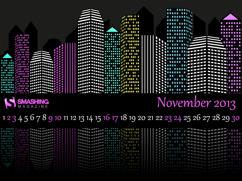 November 2013 Calendar wallpaper (2) #16 - 1024x768