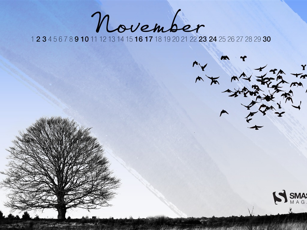 Novembre 2013 Calendar Wallpaper (2) #17 - 1024x768