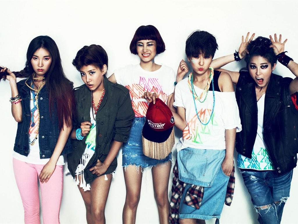 Glam korejské hudební dívky tapety #16 - 1024x768