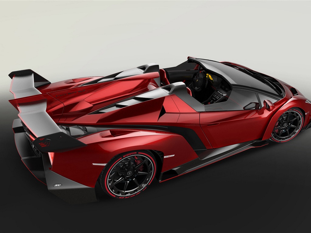 2014 Lamborghini Veneno Roadster red supercar HD wallpapers #6 - 1024x768