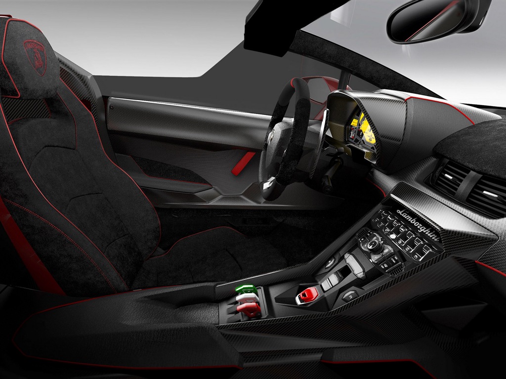 2014 Lamborghini Veneno Roadster rouge supercar écran HD #7 - 1024x768