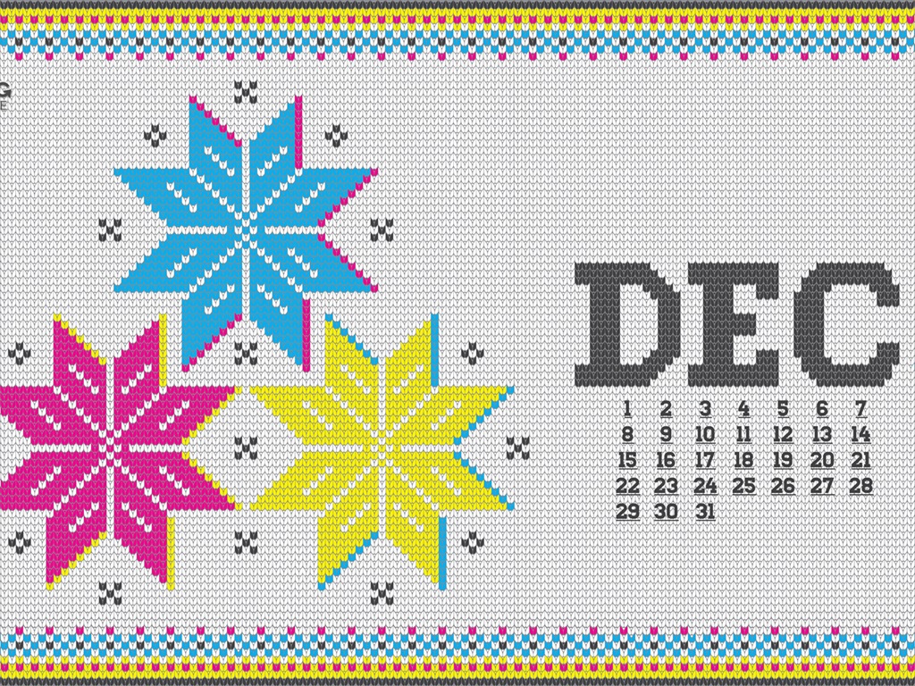 2013年12月 月曆壁紙(一) #3 - 1024x768