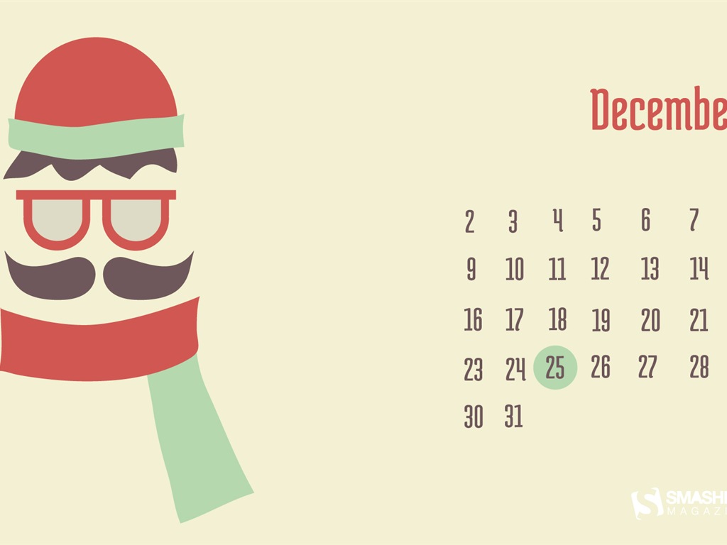 December 2013 Calendar wallpaper (1) #13 - 1024x768