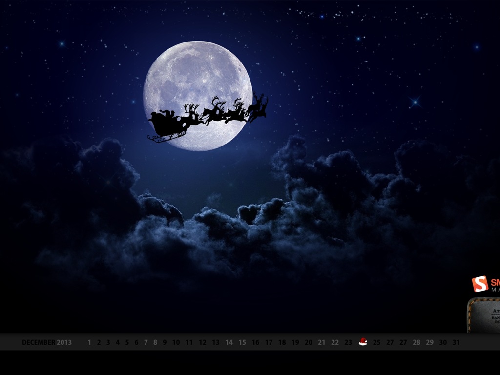 2013年12月 月曆壁紙(一) #18 - 1024x768