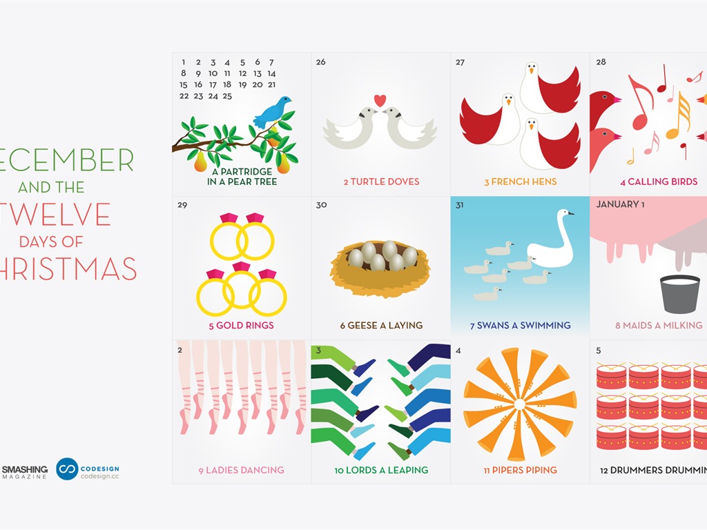 December 2013 Calendar wallpaper (2) #15 - 1024x768