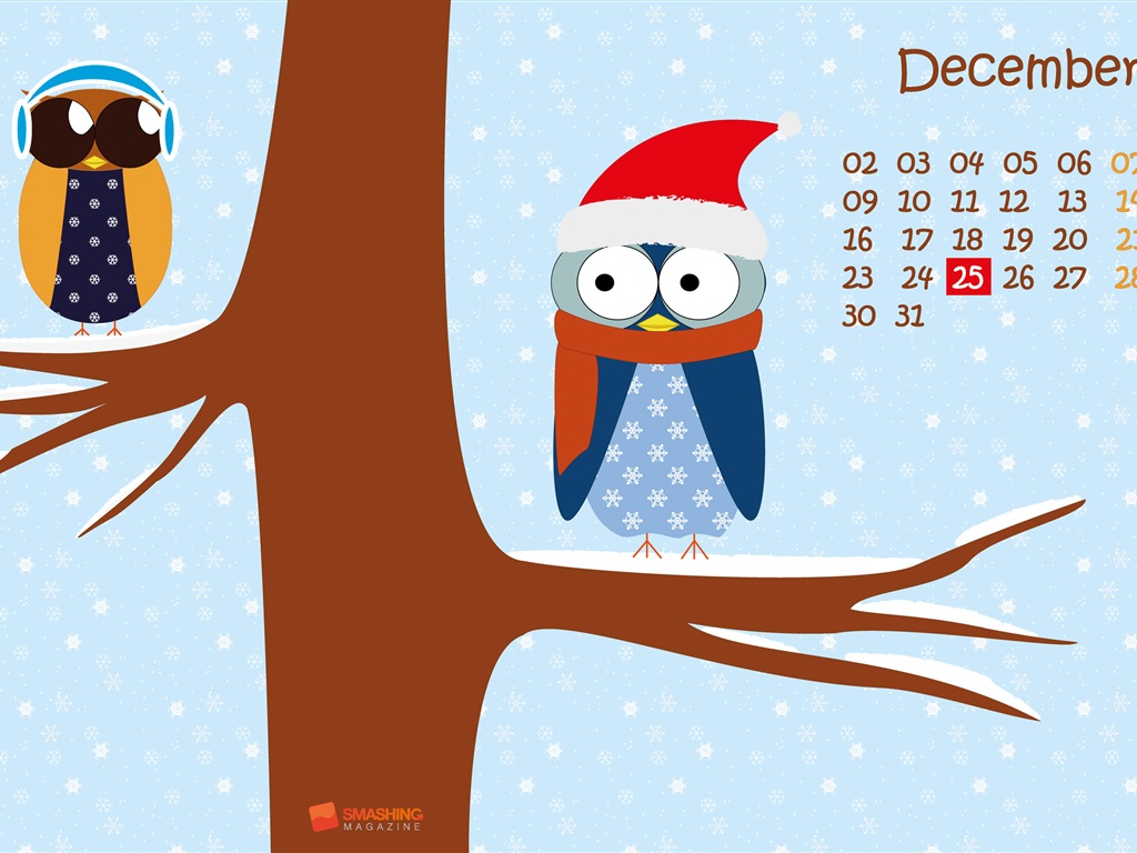 December 2013 Calendar wallpaper (2) #23 - 1024x768