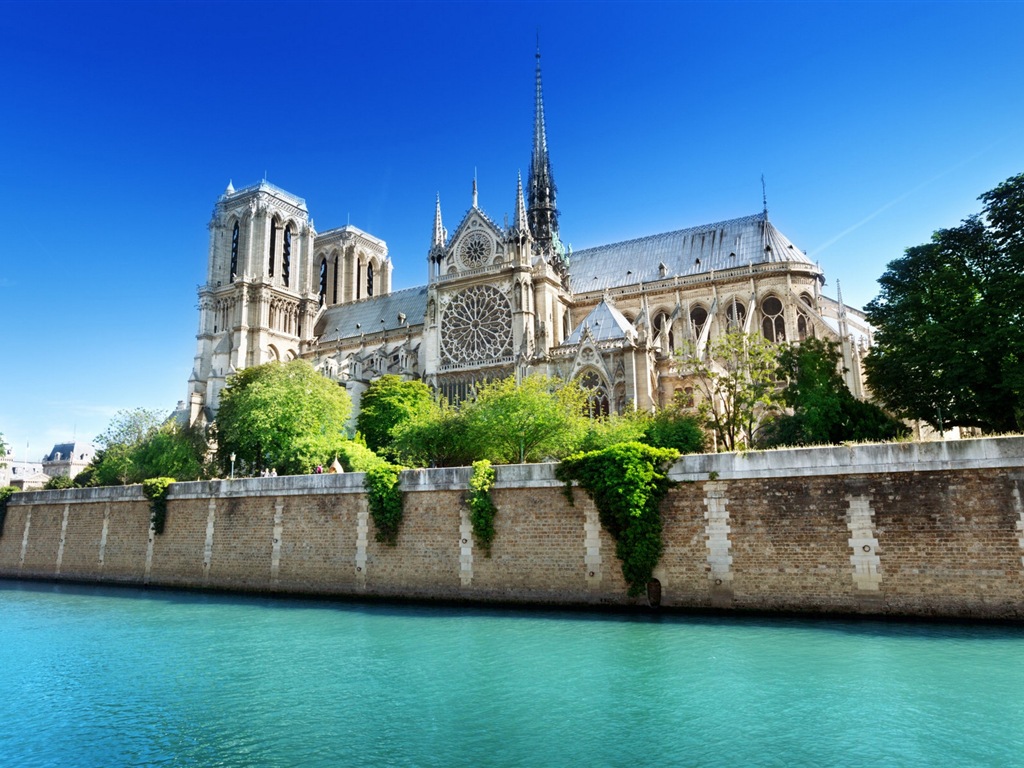 巴黎圣母院 高清风景壁纸4 - 1024x768