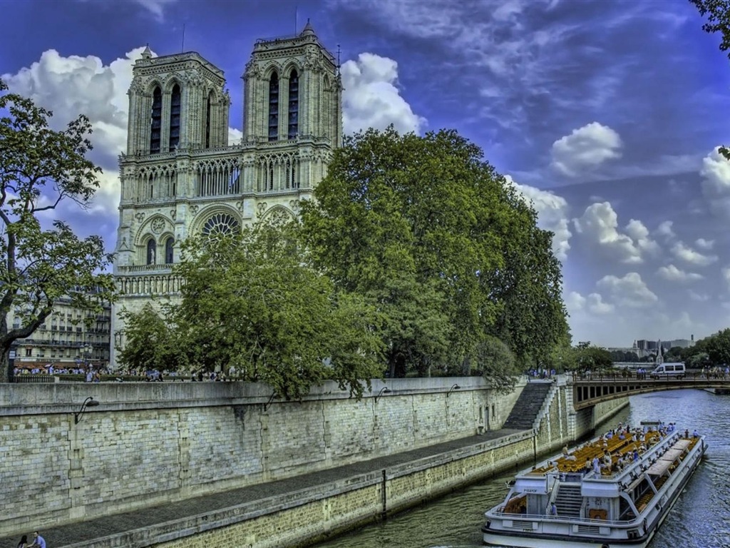 巴黎圣母院 高清风景壁纸10 - 1024x768