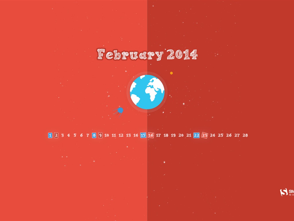 2014年2月 月曆壁紙(一) #15 - 1024x768