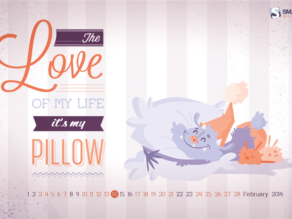 Februar 2014 Kalender Wallpaper (2) #7 - 1024x768