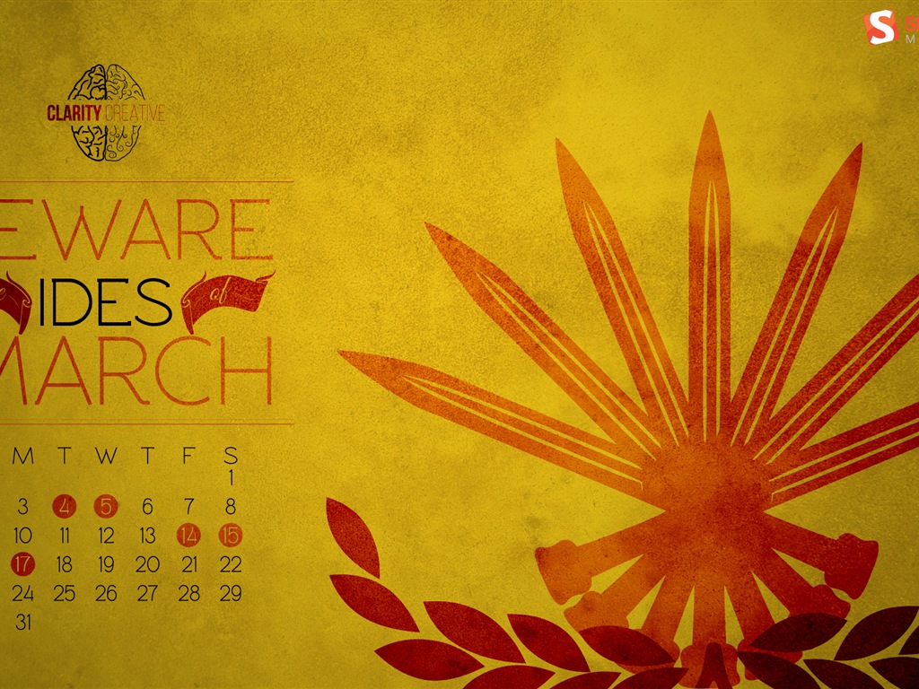 March 2014 calendar wallpaper (2) #3 - 1024x768