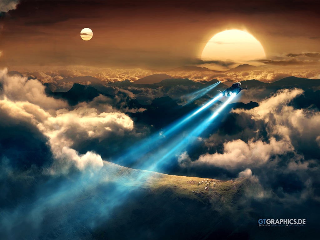 Windows 8 GTGraphics de science-fiction wallpapers thème HD #2 - 1024x768