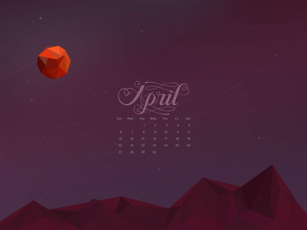 2014年4月 月曆壁紙(一) #19 - 1024x768