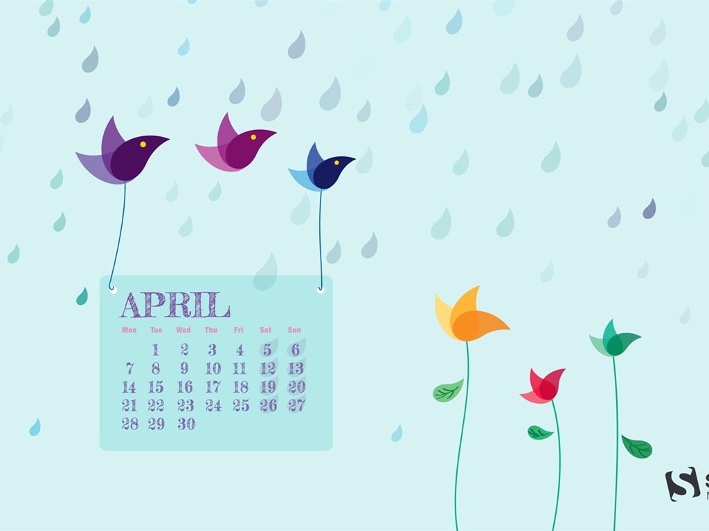 April 2014 calendar wallpaper (2) #8 - 1024x768