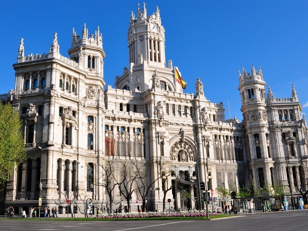 마드리드의 스페인의 수도, 도시 풍경의 HD 배경 화면 #4 - 1024x768