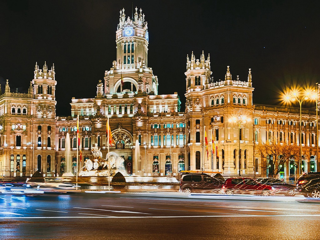 마드리드의 스페인의 수도, 도시 풍경의 HD 배경 화면 #10 - 1024x768